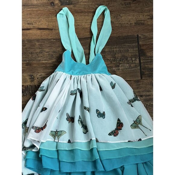 NWT Pleiades Teal Botanical Butterflies Dress - Picture 5 of 15